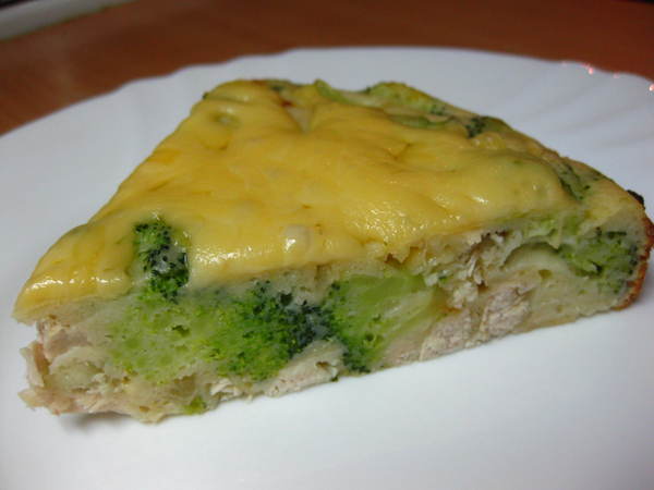 Запеканка из брокколи с курицей