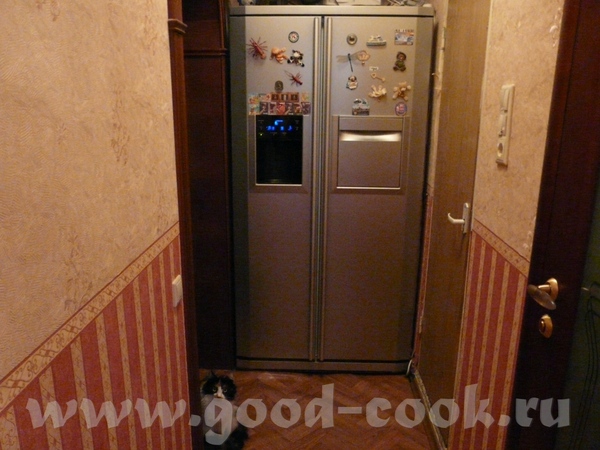А это мой холодильник,стоит в нише между прихожей и входом на кухню