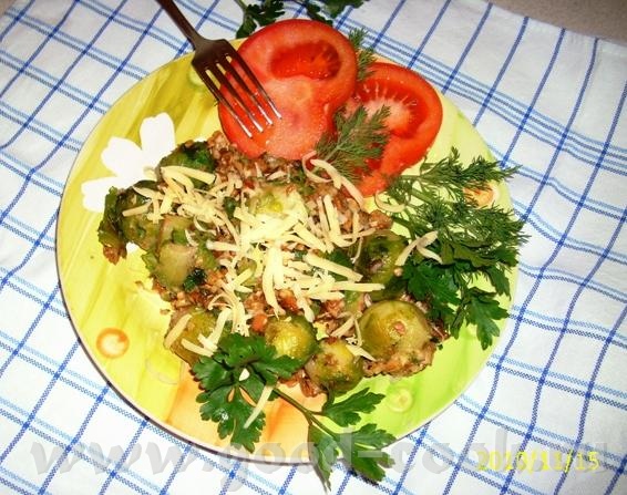 Брюссельская капуста с орехами *12ч Отварить до готовности брюссельскую капусту - 2