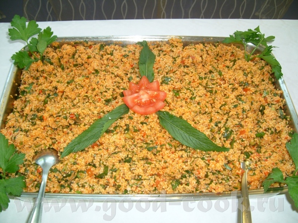 -салат из булгур (крупа) 2 стакана булгур петрушка лук зелёный 3-4 помидора или 2 болгарского перца...