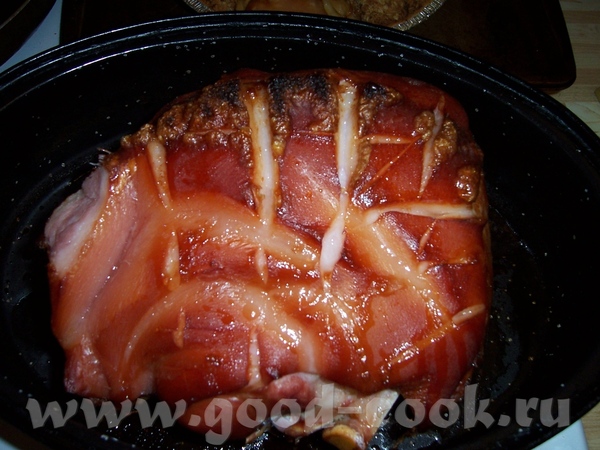 Свинина на косточке глазировання медом,запеченная в духовке (Pork Shoulder)