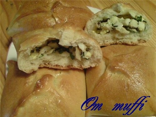 ПИРОЖКИ-ПОДУШЕЧКИ С СПАРЖЕЙ И ЯЙЦОМ ПИРОГ С РЕВЕНЕМ И БЕЗЕ СЛОЁНЫЕ РОЖКИ - 2