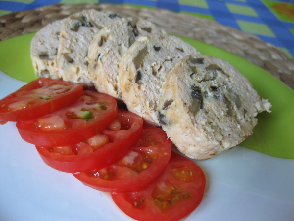 Куриная колбаса с грибами