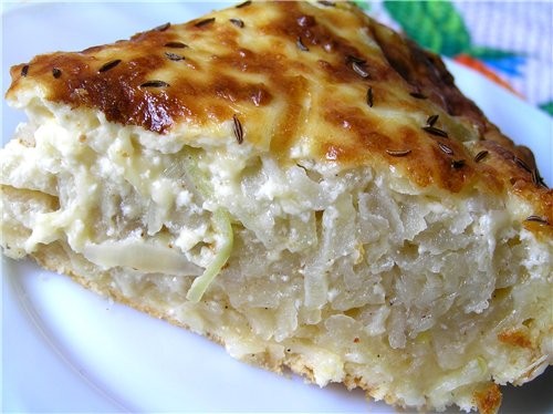 Девы, сегодня пирог с картошкой, луком и яблоками - 2