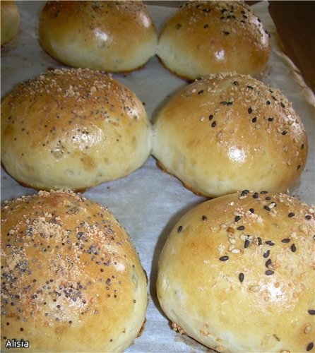 Булочки с чесноком и розмарином BAGELS (бублики)