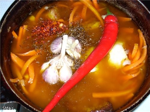 Плов по Ташкенски с "живым рисом" Состав: жирное мясо 0,5кг, 0,2 бараний жир(если есть возможность... - 4