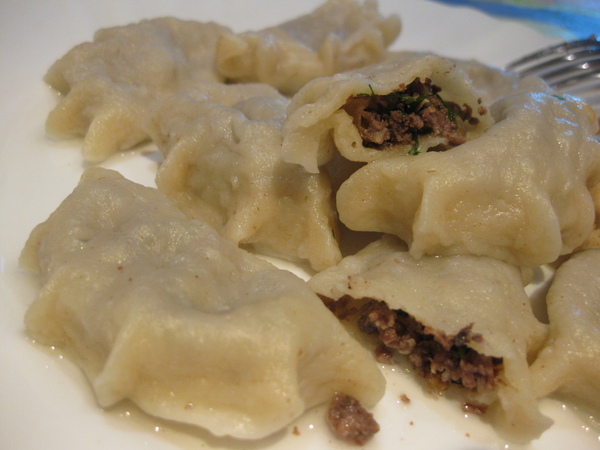 Вареники с потрошками