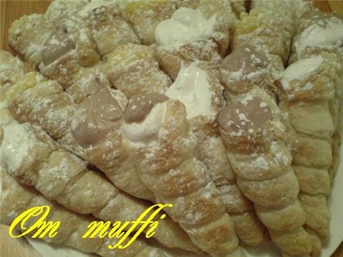 ПИРОЖКИ-ПОДУШЕЧКИ С СПАРЖЕЙ И ЯЙЦОМ ПИРОГ С РЕВЕНЕМ И БЕЗЕ СЛОЁНЫЕ РОЖКИ - 4