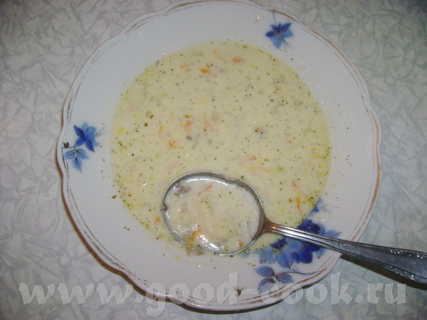 А у меня сегодня простенький сырный супчик с грибами и клецками Картофель – 5-6 шт