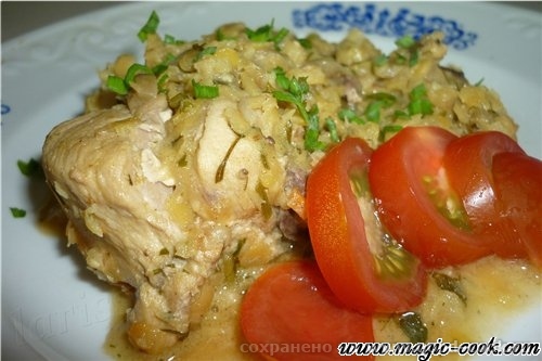 КРАСНАЯ ЧЕЧЕВИЦА С КУРИЦЕЙ И ГРИБАМИ