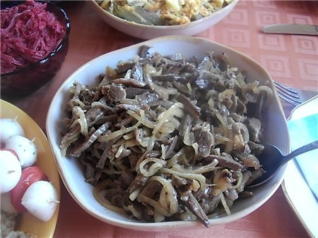 Баклажанные башенки (кажется опять с джазового форума ) острая закуска из желудков(рецеп на нашем л... - 2