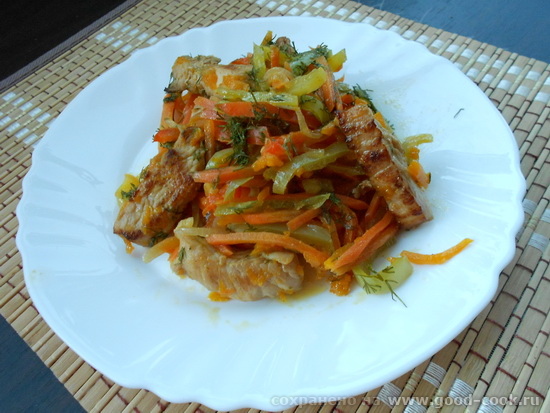 филе индейки с овощами