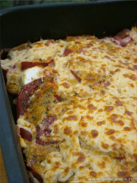 ЗАПЕКАНКА С КАРТОФЕЛЕМ, КАБАЧКАМИ И ПОМИДОРАМИ ПОД СЫРОМ