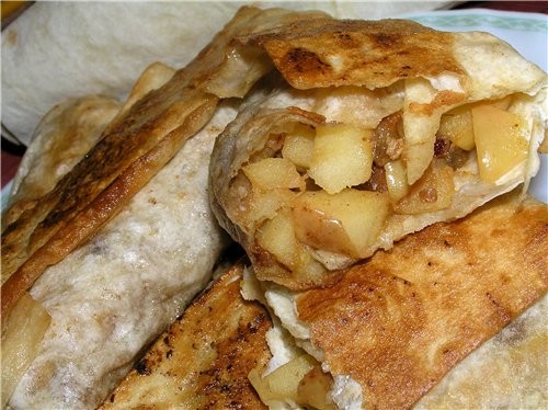 Быстрый штрудель из лаваша с яблоками и грушами Банановая запеканка Миндально-яблочные пирожные Штр... - 6