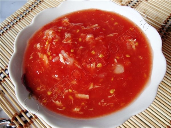 СИБИРСКИЙ ХРЕНОДЕР (Хреновина) 1 кг помидор пропустить через мясорубку с 100 граммами хрена и 100 г...
