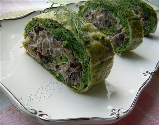 ЗАКУСОЧНЫЙ РУЛЕТ СО ШПИНАТОМ И ГРИБАМИ ЗАКУСКА - ИНДЮШИНОЕ РУЛО С ТАББУЛЕ