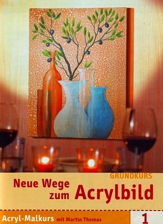 Две книжки по акрилу на немецком языке, абстракция, мастихин, моделирующие пасты, пошаговые уроки - 4