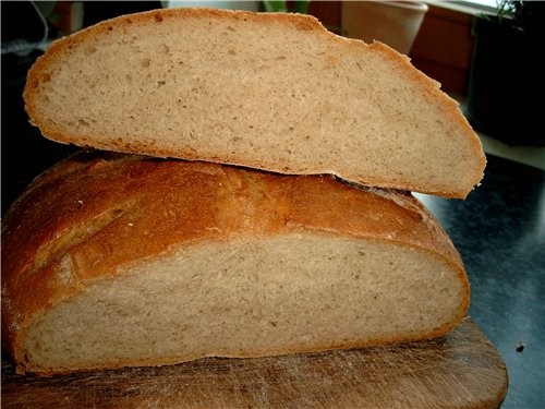 Пшенично-ржаной хлеб от Слова автора: пшенично-ржаной хлебушек на опару:5 г дрожжей,100г ржаной мук...
