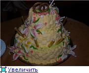 торт свадебный с лилиями и кольцами - 2