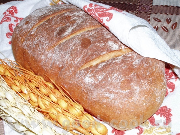 Пшеничный батон на сыворотке Опара: 3 ст