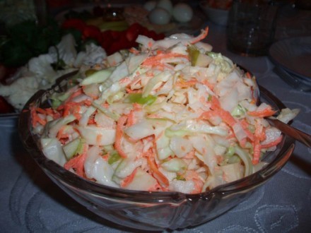 Просото копченый лосось капуста по Гурийски(от Елена,по рецепту Драгонесс) Колслоу с яблоком - 3