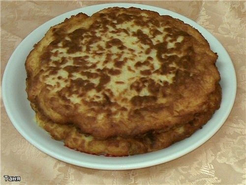 Картофельная лепешка или большой дранник с мясной начинкой На две лепешки для сковороды 18-20 см ди...