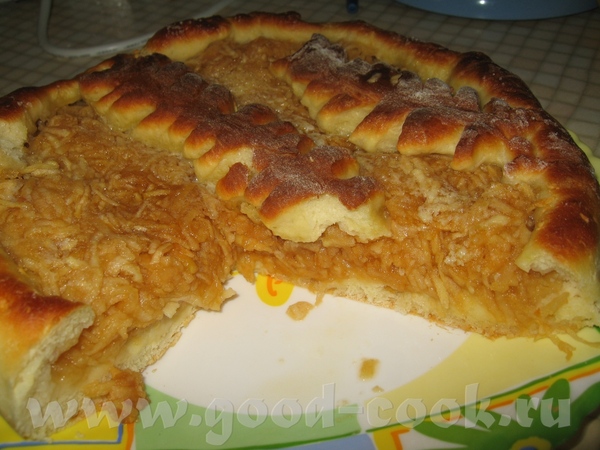 Пирог с яблоками,дрожжевое тесто и натёртые яблоки: