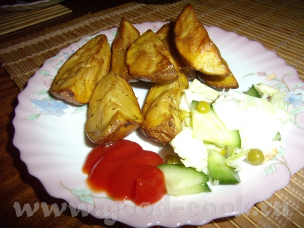 Картофель по деревенски с розмарином от Алисы