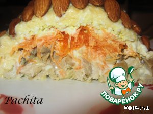 Обкладываем весь салатик миндальными орешками - 4