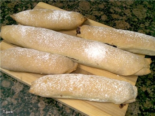 Печенье-роллы с финиковой пастой и орехами