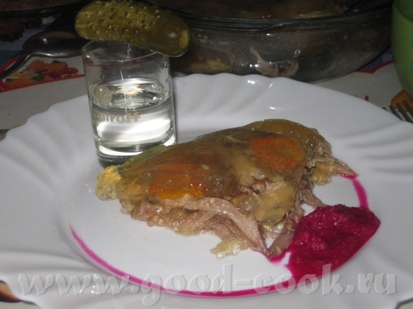 Ах да, куриное заливное получилось отменное из домашней курицы Эх, холодец, да под водочку, да с ог...