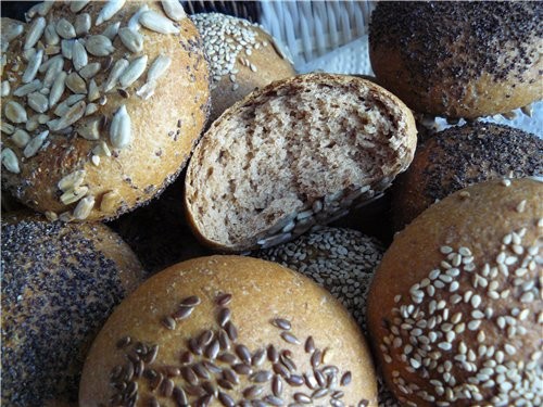 Цельнозерновые булочки - Vollkornbrцtchen