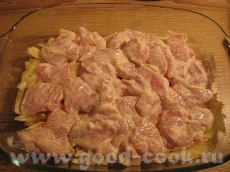 Картофельная запеканка с курицей и шампиньонами Потребуется куриное филе (у меня одна долька 200 г)... - 5