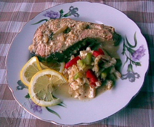 БРОШЕТТЫ С МОРЕПРОДУКТАМИ И ПИКАНТНЫМ САЛАТОМ РЫБА В ЛИМОННО-ГОРЧИЧНОМ СЛИВОЧНОМ СОУСЕ С СЕЛЬДЕРЕЕМ... - 2