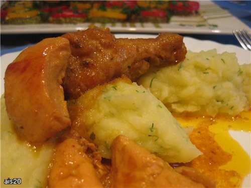 Корма карри с курицей Закуска из цуккини с томатами в чесночно-уксусном соусе от Пирог "Шишка" от