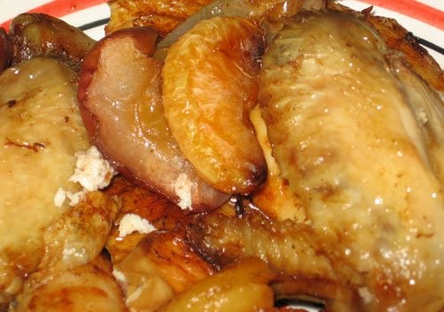 А на горячее была курица запеченная с яблоками, мандаринами, черносливом и курагой А теперь сладкое... - 2