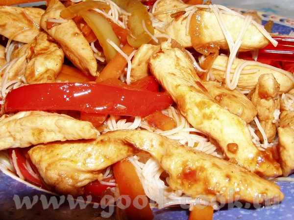 Мясо в китайском стиле Была одна куриная грудка и немного овощей,решила приготовить такое блюдо по-... - 2