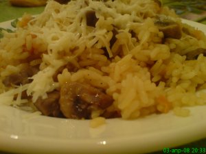 Ризотто с грибами Мой муж рис только с мясом, а тут