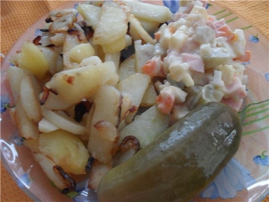 Оливье Картофель жареный - 2
