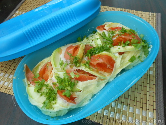 омлет с томатами и кабачками