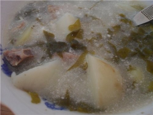 Торт "Сметанник" на сгущенке Щавельный суп И еще очень вкусный свеже выжатый сок из яблок - 2