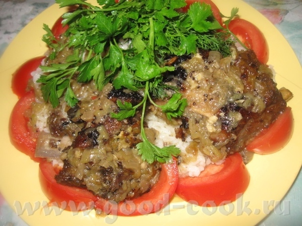 Подаем с гарниром ( у меня рис) и овощами