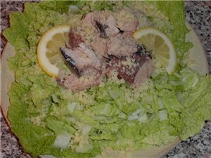 Приготовила, наконец, еду под себя, борщ без капусты и картошки Тунец с китайской капустой - 2