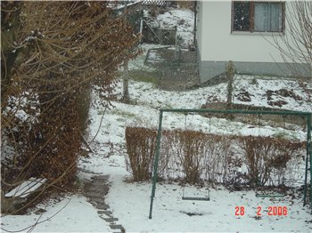 Сглазила , накаркала , (ну незнаю как это ещё назвать ), но у нас сегодня тоже снег пошёл Это вид и...