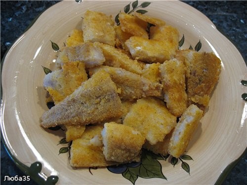 Рыба жареная Креветки