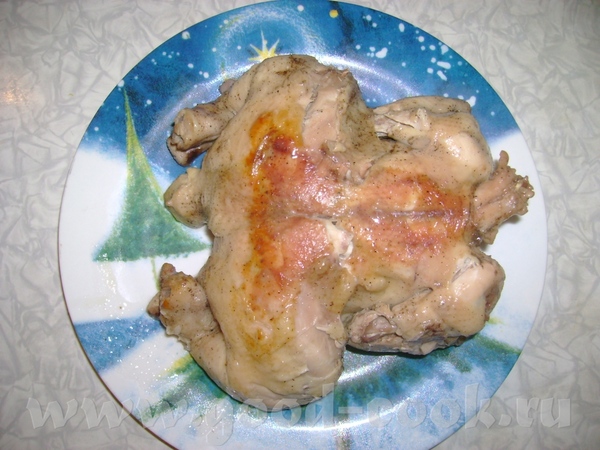 Ну вот, девочки, запекла я куриную тушку целиком