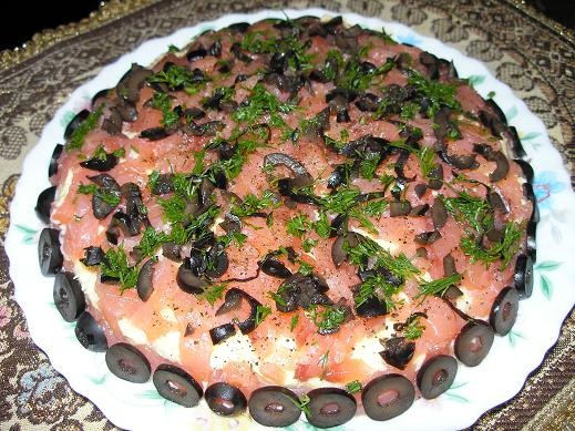 салат Печеночный тортик Медовый кекс от Ирочки-Джазика