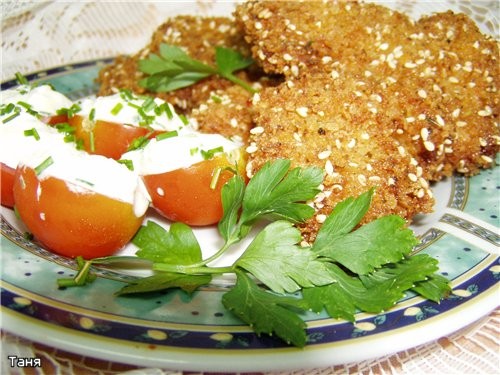 Куриная грудка в микс-маринаде с луком и помидорами Куриные шницелони Картофельные зразы с ливером... - 2
