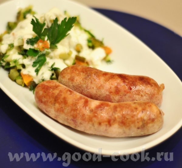 Колбаски из мяса птицы 600 гр мякоти с бедра индейки - провернула через мясорубку сквозь крупную ре...