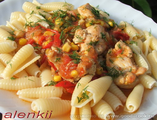 CASTELLANE (паста) С ОВОЩНЫМ СОУСОМ И МЯСОМ Это что-то на хворост смахивает,если сахар положить в т...